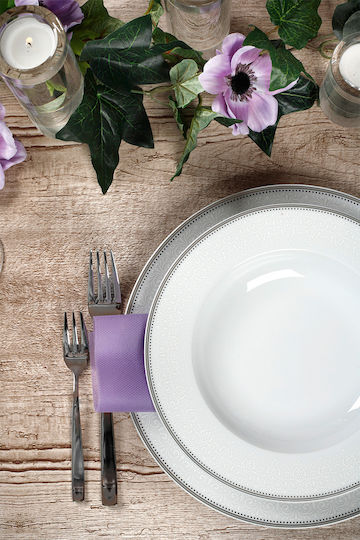 Cryspo Trio Dalia Beige Porcelain Dinnerware Set 20pcs