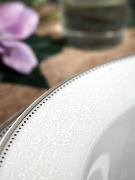 Cryspo Trio Dalia Beige Porcelain Dinnerware Set 20pcs