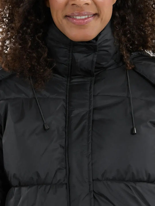 Damen Puffer Jacke für Winter Black