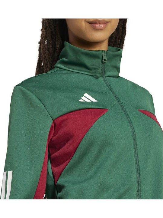 Track Top Women's Sweatshirt Jacket Green
