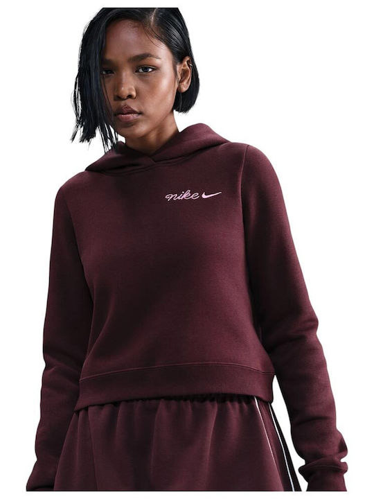 Sportswear Women's Sweatshirt Hooded Burgundy