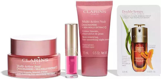 Clarins Set Îngrijire Multi-Active pentru Anti-Îmbătrânire Hidratare și Strălucire 5 Bucăți