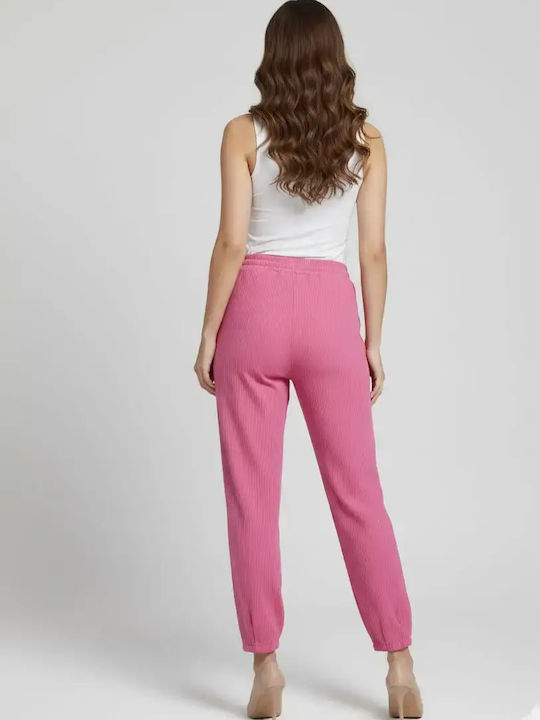Talie înaltă Pantaloni de Trening Larg Fuchsia