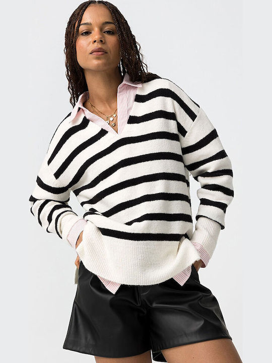 Women's Long Sleeve Ecru Sweater