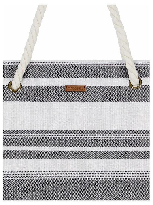 Protest Stoff Strandtasche Schwarz