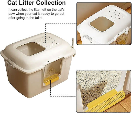 Katzentoilette Geschlossen Gelb L64 x B45 x H33cm