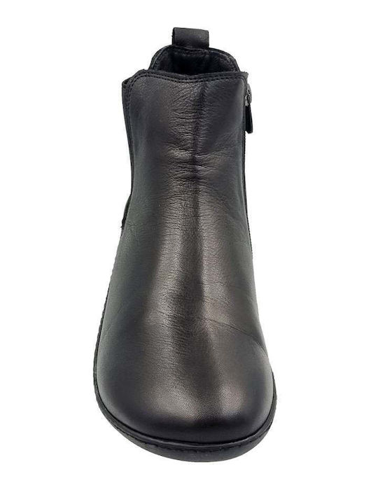 Leather Women's Ankle Boots Black