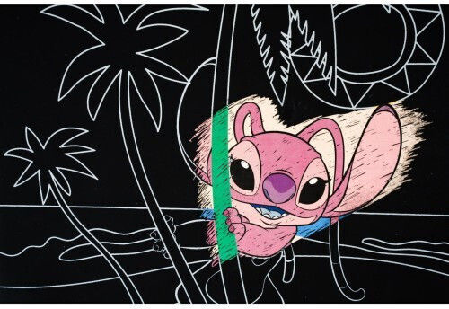 Canenco Disney Stitch Artă de zgâriat Stitch 26x19.5cm 2 Bucăți St23346v