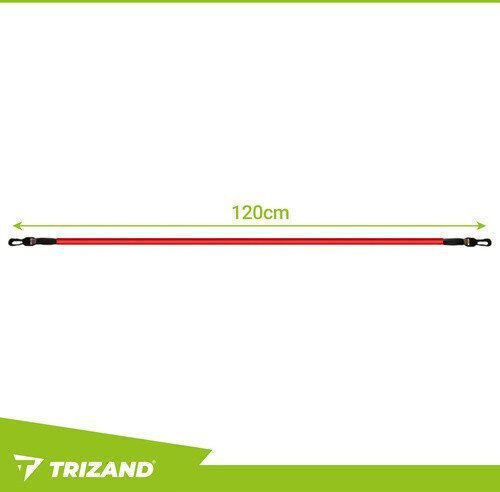 Trizand Тръбести ленти за фитнес с дръжки Комплект 5бр Жълти 1.2м