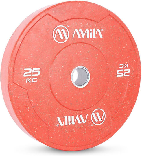 AMILA Olympic Type Metal Strength Training Plate 1 x 25kg Φ50mm With Handles