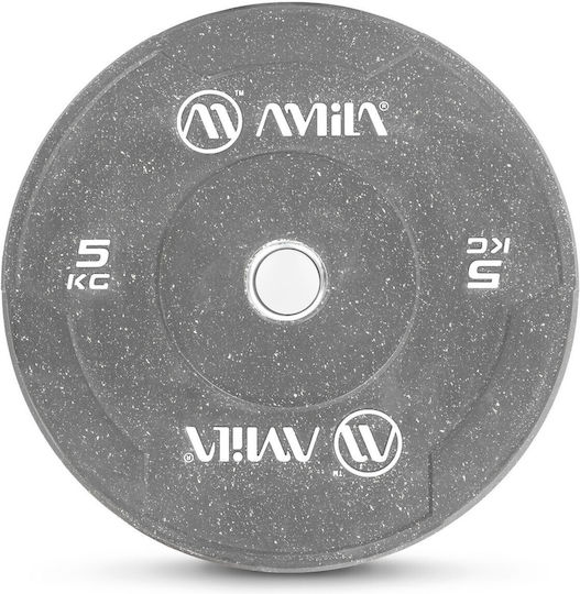 AMILA Δίσκος Ολυμπιακού Τύπου Μεταλλικός 1 x 5kg Φ50mm με Λαβές