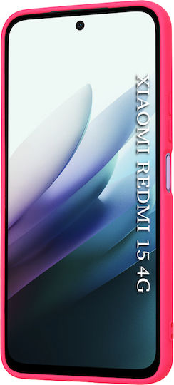 Techsuit Softflex Umschlag Rückseite Silikon Fuchsie (Redmi 15)