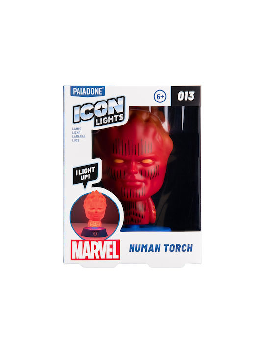 Paladone Icons Marvel Fantastic 4 Human Torch Light Pp14788mu