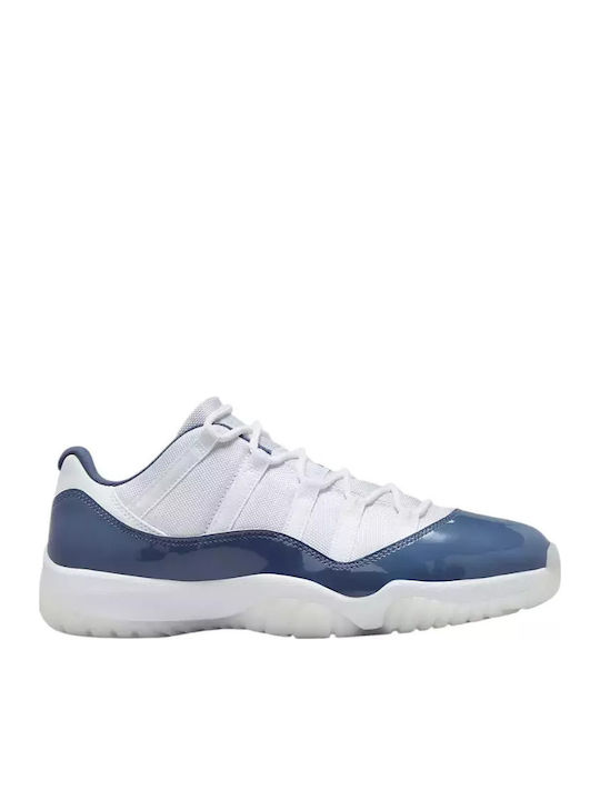 Air  11 Retro Low Herren Sneakers White / Midnight Navy / Diffused Blue / Football Grey