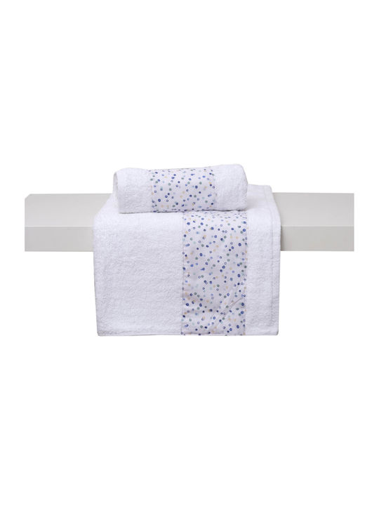 Viopros Viopros Baby- & Kinderhandtücher Set 2 Stück Hellblau Gewicht 480 g/m²