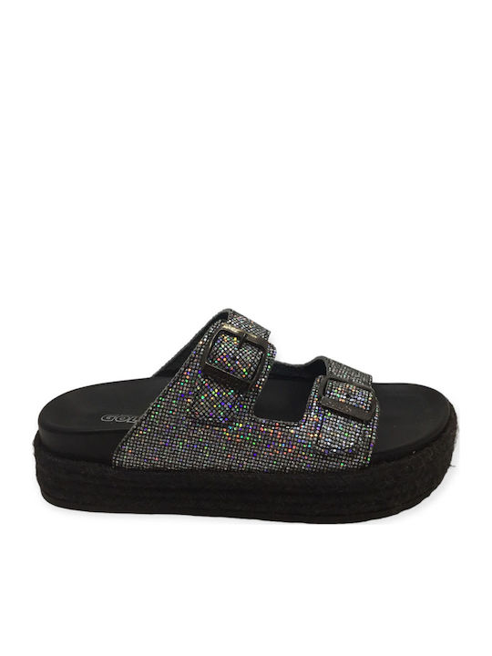 Дамски Анатомични Сандали Flatforms Сребристи