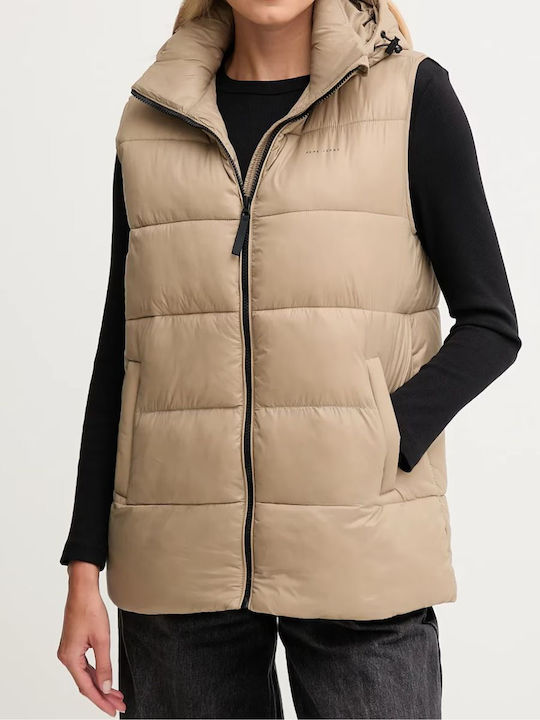 Drop 3a Γυναικείο Puffer Μπουφάν για Χειμώνα Μπεζ