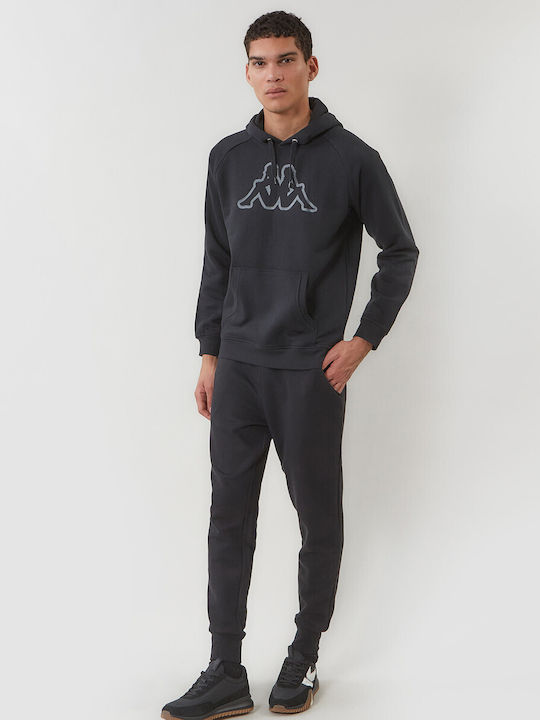Zaiver Φούτερ με Κουκούλα Μαυρο
