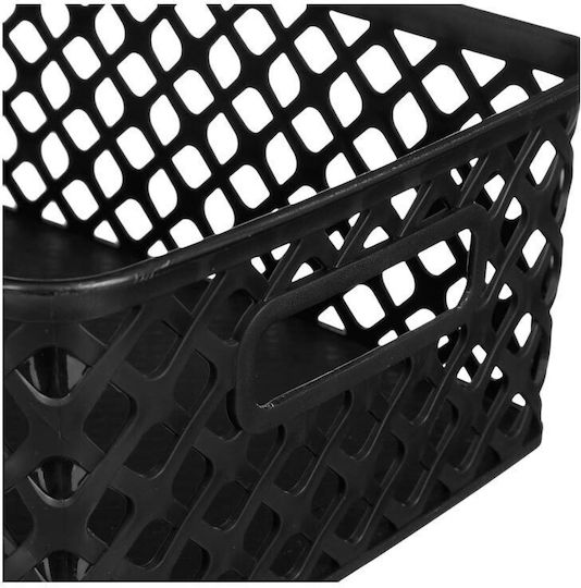 5Five Plastic Storage Box with Lid Black 35.5x29x13.5cm