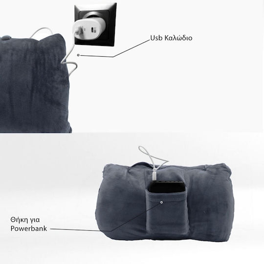 Uncle George Pillow Heating Pad Gray 28x20cm