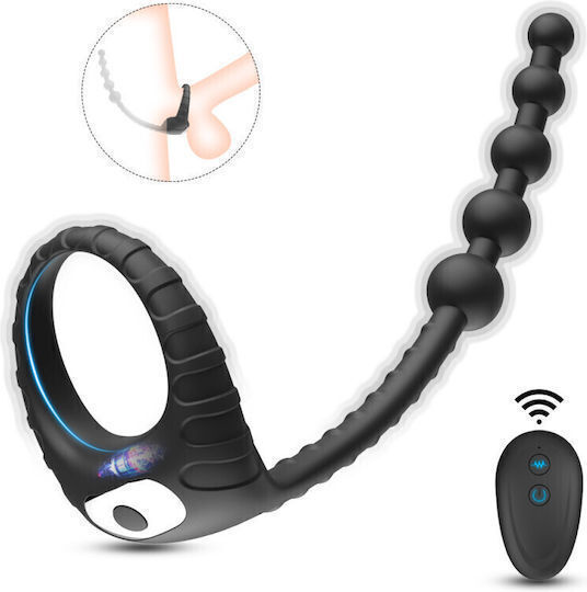 Aph Penisring Mit Analperlen Vibration