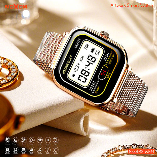 Moxom Mx-wh24 Smartwatch mit Pulsmesser (Silber)