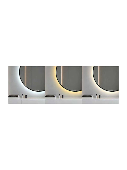 Futura Round Bathroom Mirror Led Touch 60x60cm