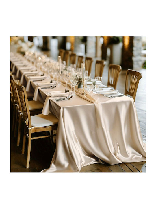 Kotonia Home Tablecloth Cotton Beige 180x300cm