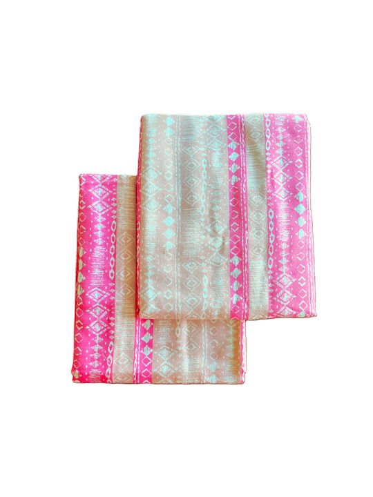 Kotonia Home Kissenbezug-Set mit Umschlagumschlag Fuchsia 50x80cm.