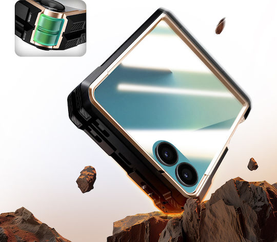 Supcase Verstärkte Handyhülle Galaxy Z Flip 7 Unicorn Beetle Grip Series Kickstand Gold