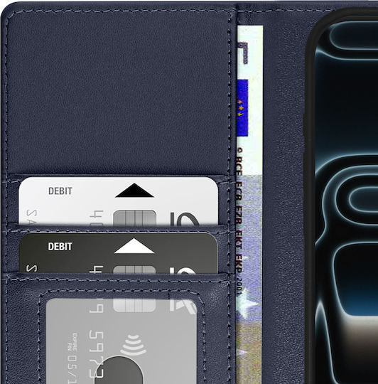 Mayaxess 2-in-1 Wallet Case Iphone 17 Pro Detachable Case Dark Blue