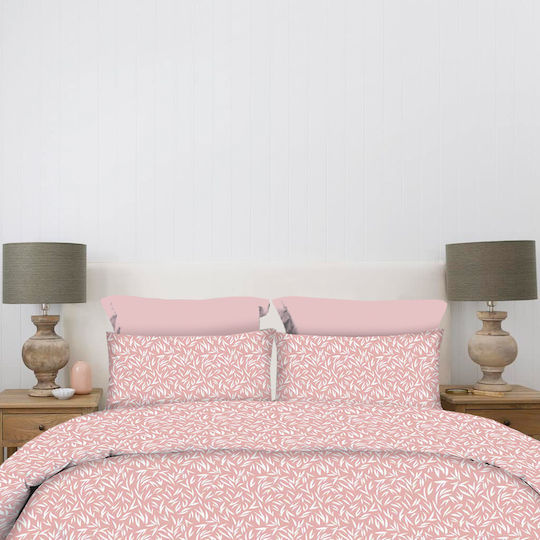 Astron Italy Emelia Set Extra Dublă 230x250cm Roz Prafuit Astron Italy Emelia Set Extra Dublă 230x250cm Roz Prafuit