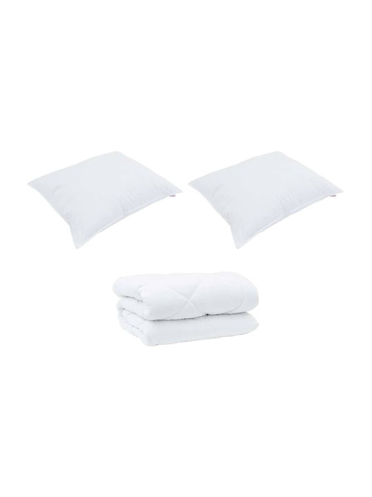 vidaXL Duvet Cover Set King Size with 2 Pillowcases 260x220 White