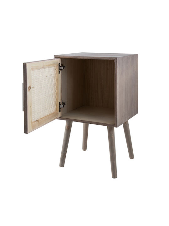 Κομοδίνο Ξύλινο Μπεζ 40x38x72cm 82786
