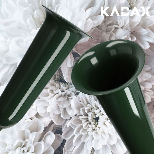 Kadax Vază Sticlă Cimitir 30cm Flori Artificiale Țepușă Verde