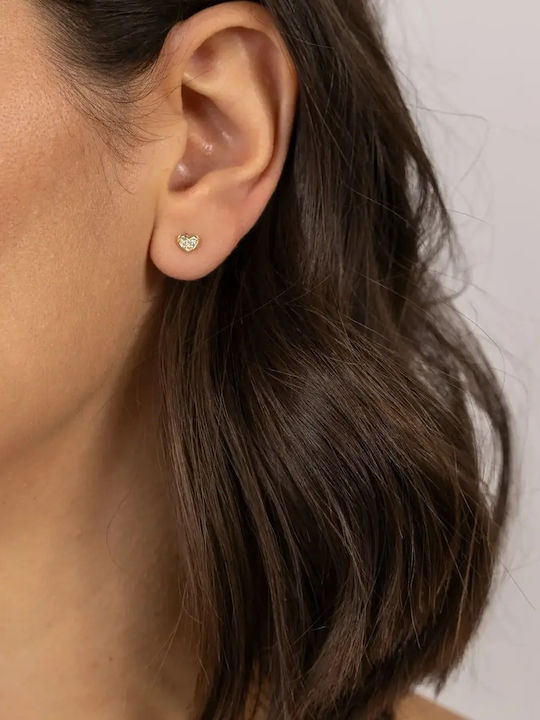 Earrings made of Gold 14K with Stones