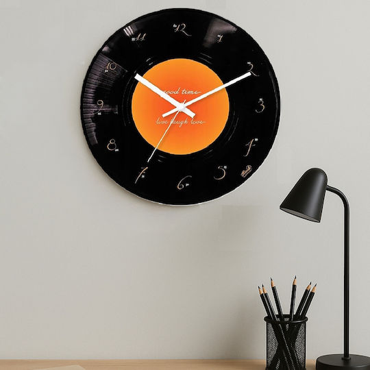 Silent Antique Wall Clock Black Ø30cm
