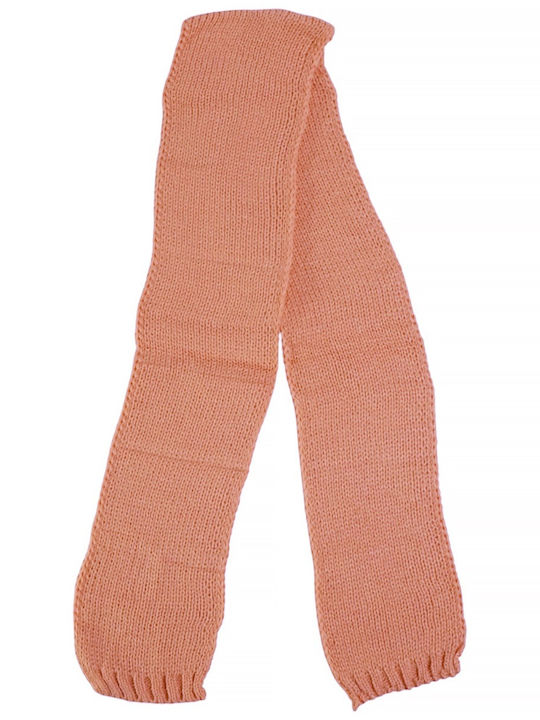 Kids Beanie Set with Scarf & Gloves Knitted Coral
