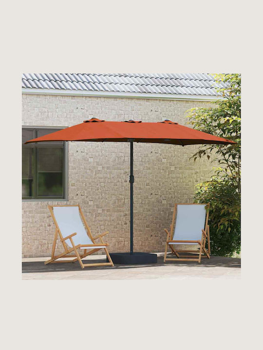 Aluminium-Garten- und Terrassen-Sonnenschirm Orange 3,85x2,09xHöhe 2,44 m