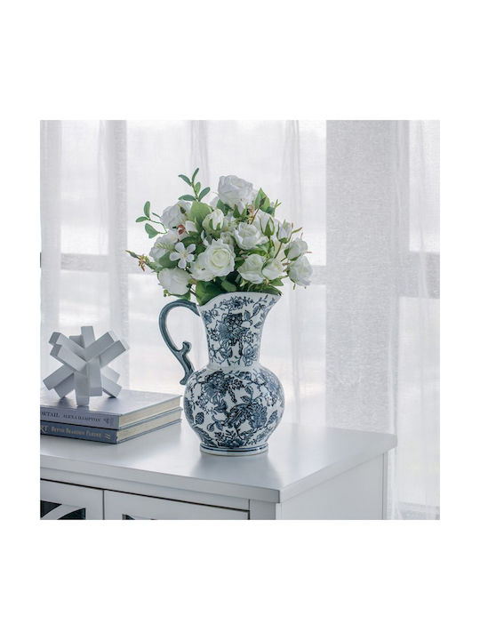 Artekko Decorative Vase Melania Blue 24x16.5x31cm