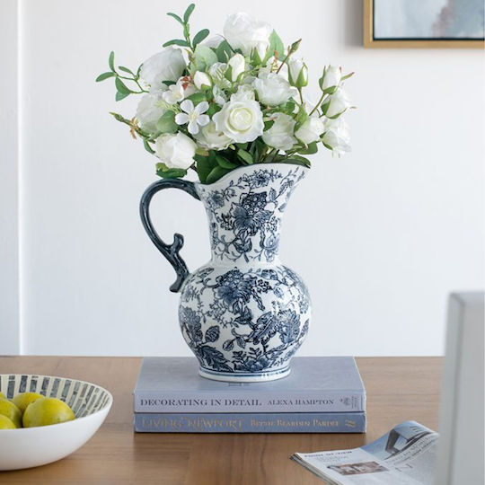 Artekko Decorative Vase Melania Blue 24x16.5x31cm