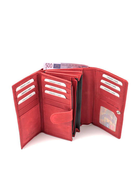 Small Leather Women's Wallet Classic Red