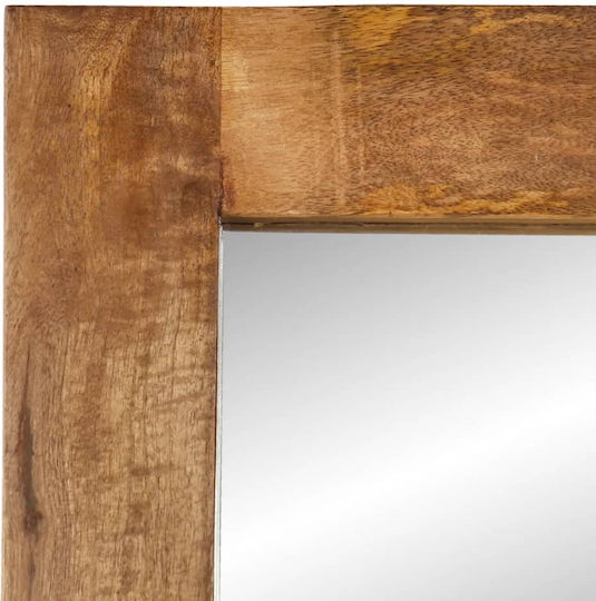 vidaXL Wall Mirror with Brown Wooden Frame 70x50cm 1pcs