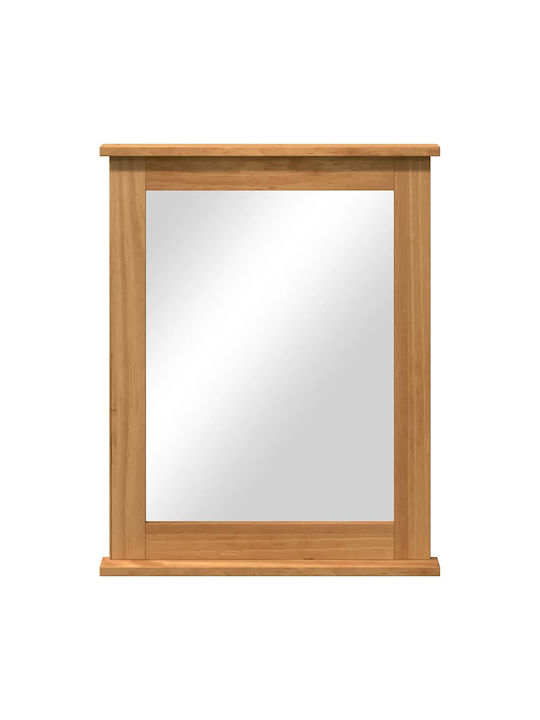 vidaXL Oglindă de Perete cu Maro Ramă din Lemn 70x55.5cm 1buc