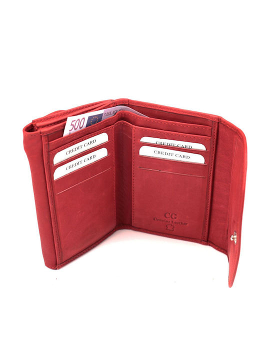 Small Leather Women's Wallet Classic Red