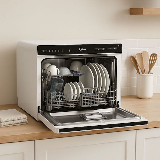 Midea Tischgeschirrspüler mit Wi-Fi für 6 Gedecke B55xH43.8cm Weiß