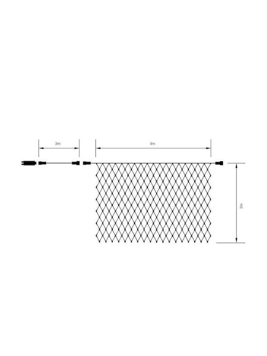 240 Λαμπάκια LED Δίχτυ 4μ. x 200εκ. 240 Λαμπάκια LED Δίχτυ 4μ. x 200εκ.
