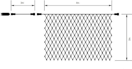 240 Lichter LED 4m. x 200cm Typ Netz 1Stück 240 Lichter LED 4m. x 200cm Typ Netz 1Stück