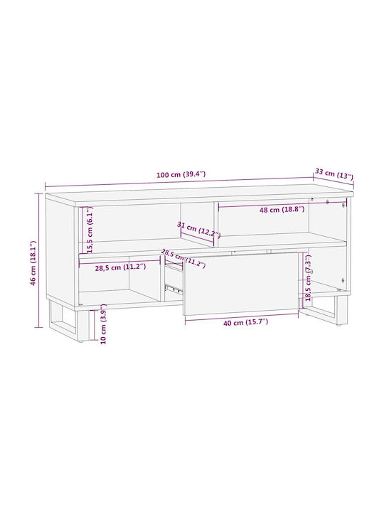 Kleiderschrank Büro Λευκό Και Μαύρο 100x33.5x46cm