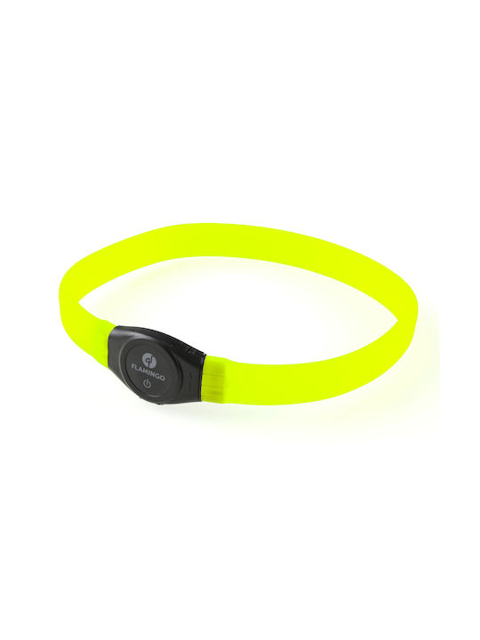 Yellow Jumbo Flamingo Led Dog Collar Yellow Jumbo Flamingo Led Dog Collar